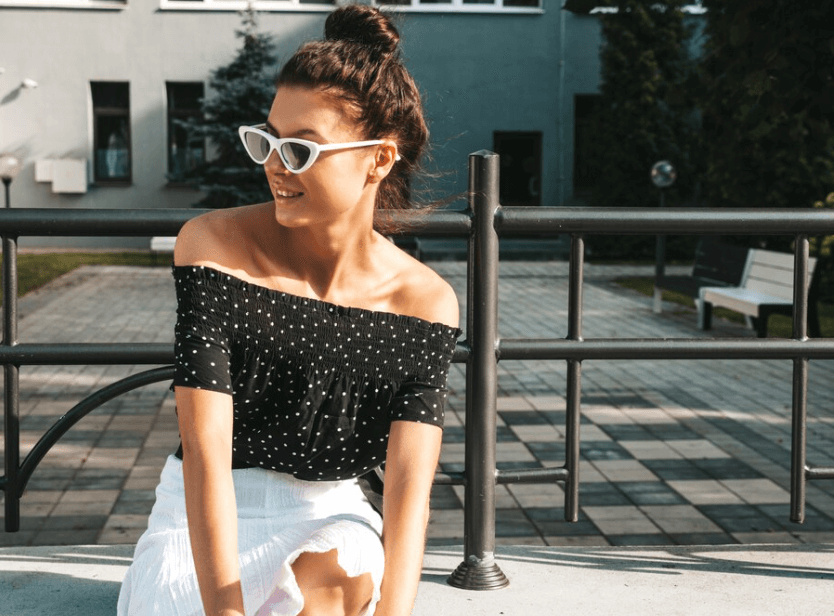 Women's Black Off the Shoulder Tops