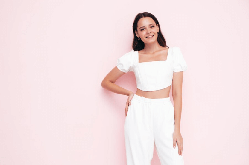 Women's white off the shoulder top
