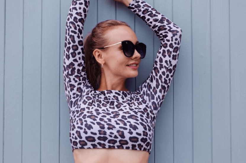 women leopard print top
